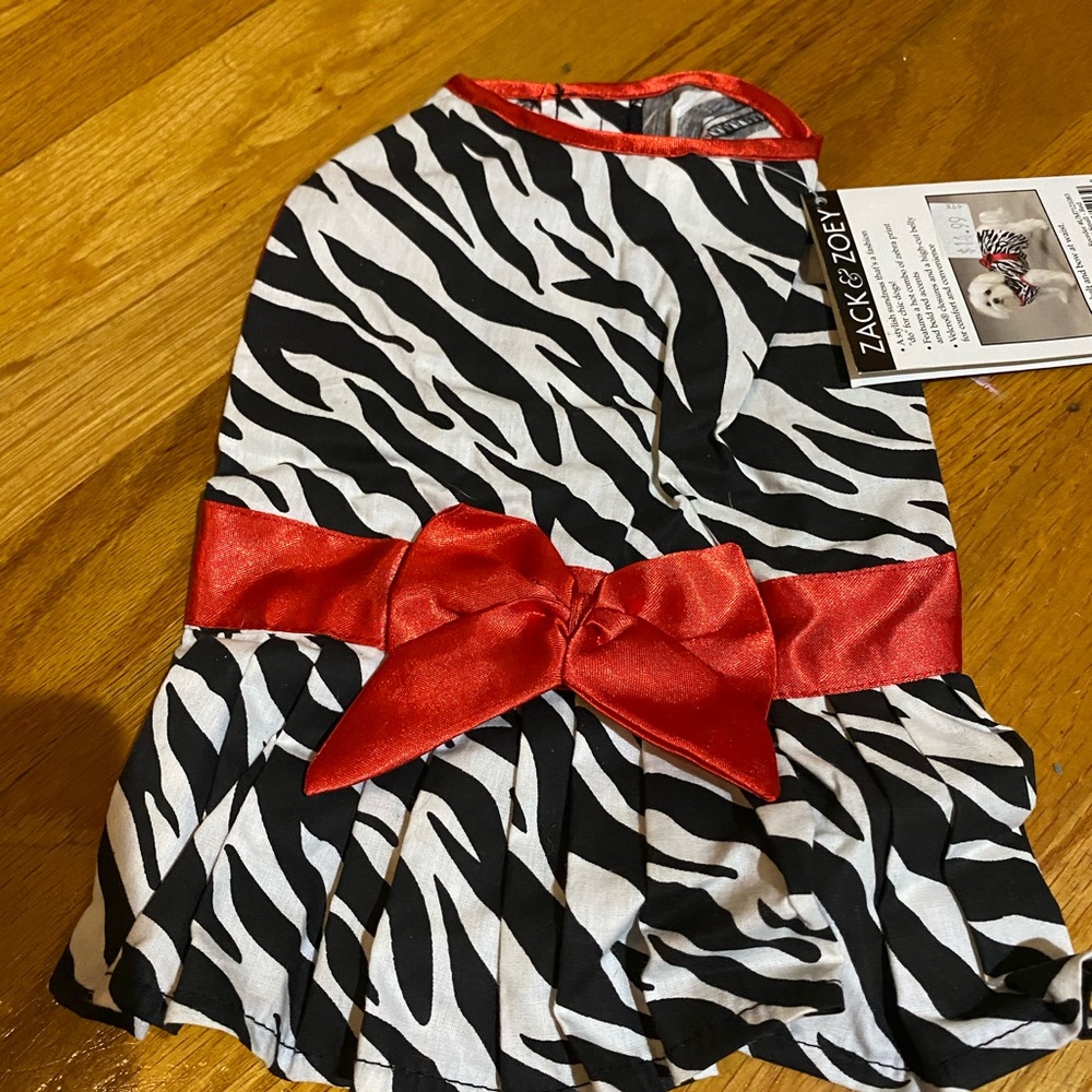 Zack and Zoey XS Zebra Red Satin Dress